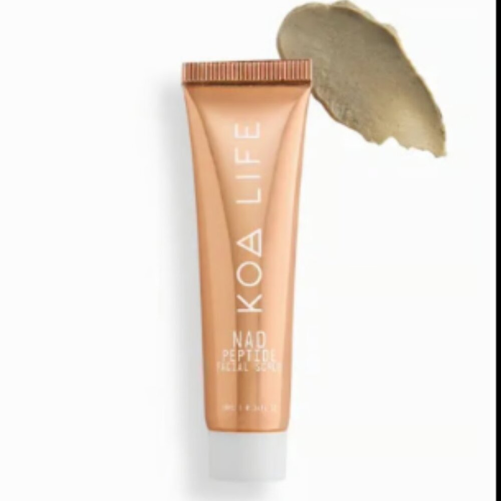 NEW KOA LIFE NAD Peptide Facial Scrub Deluxe Mini Size 0.34fl Oz. 10 ML